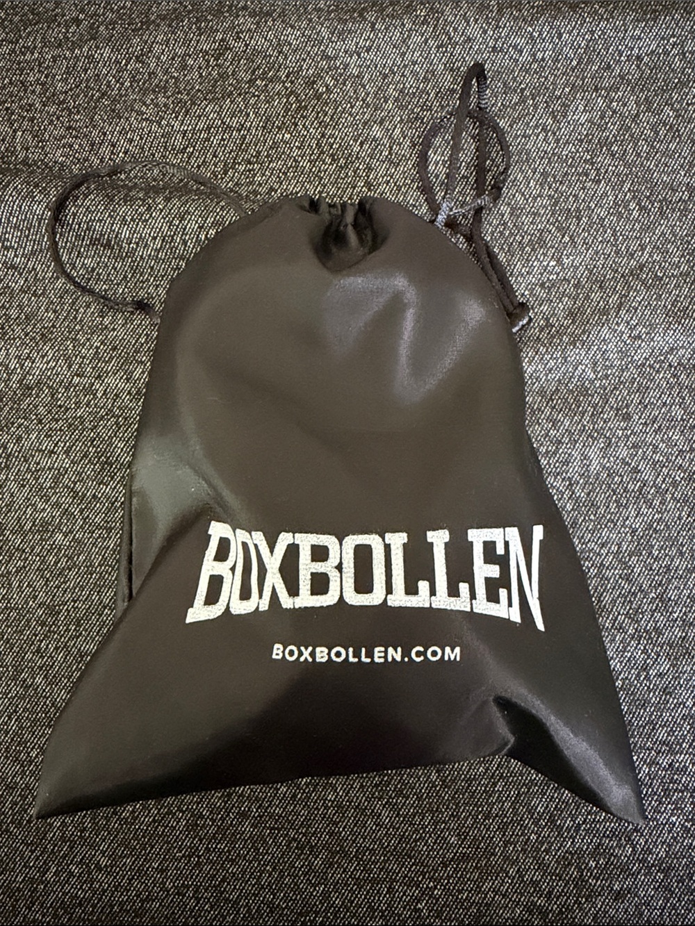 bolle Black Drawstring Toiletry Pouch with White Logo